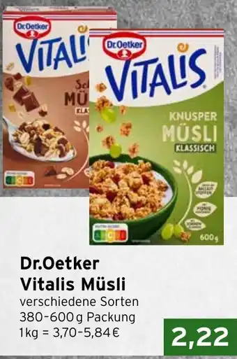 CAP Markt Dr.Oetker Vitalis Müsli Angebot