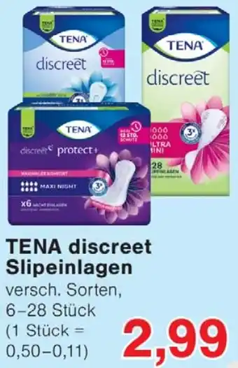 Wiglo Wunderland TENA discreet Slipeinlagen Angebot
