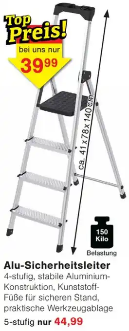 Wiglo Wunderland Alu-Sicherheitsleiter Angebot