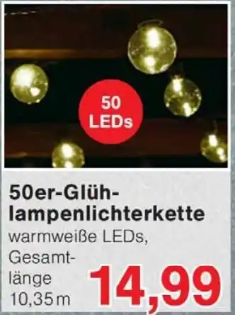 Wiglo Wunderland 50er-Glühlampenlichterkette Angebot