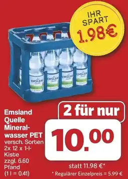 Famila Nord West Emsland Quelle Mineralwasser PET Angebot