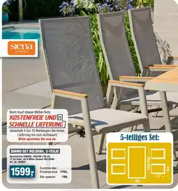 Handelshof Siena GARDEN DINING-SET BOLOGNA, 5-TEILIG Angebot