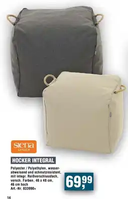 Handelshof Siena GARDEN HOCKER INTEGRAL Angebot