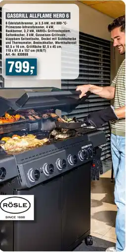 Handelshof RÖSLE GASGRILL ALLFLAME HERO 6 Angebot
