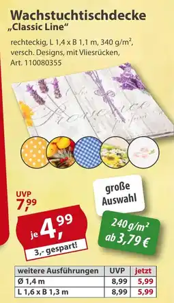 Sonderpreis Baumarkt Wachstuchtischdecke ,,Classic Line" Angebot