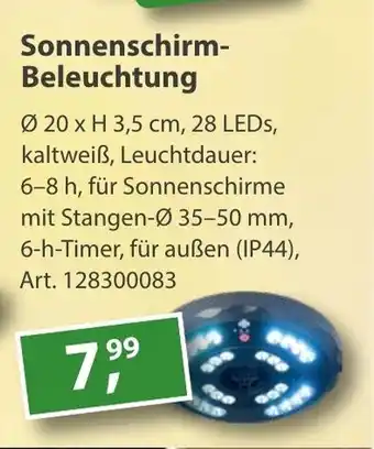 Sonderpreis Baumarkt Sonnenschirm- Beleuchtung Angebot