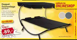 Sonderpreis Baumarkt Doppel- Sonnenliege mit Dach Angebot