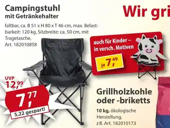 Sonderpreis Baumarkt Campingstuhl mit Getränkehalter Angebot