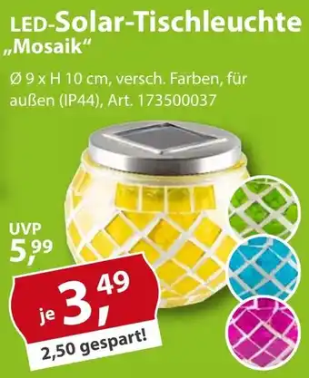 Sonderpreis Baumarkt LED-Solar-Tischleuchte ,,Mosaik" Angebot