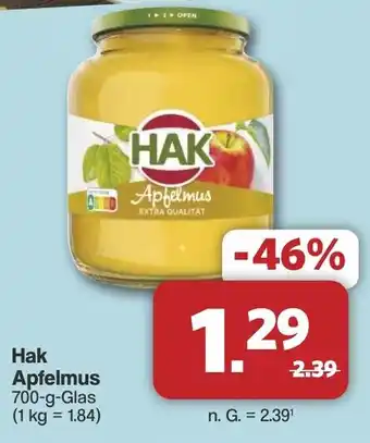 Famila Nord West HAK Apfelmus Angebot