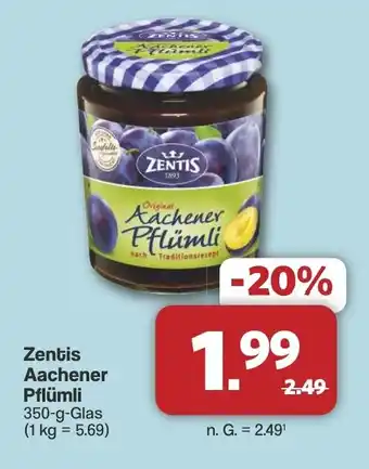 Famila Nord West Zentis Aachener Pflümli Angebot
