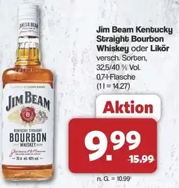 Famila Nord West Jim Beam Kentucky Straight Bourbon Whiskey oder Likör Angebot