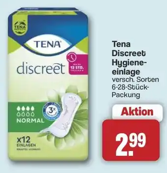 Famila Nord West Tena Discreet Hygiene einlage Angebot