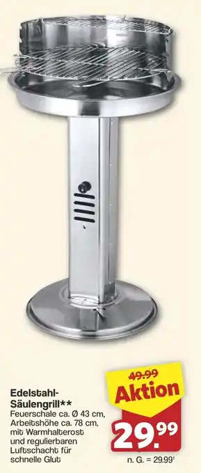 Famila Nord West Edelstahl- Säulengrill Angebot