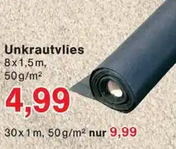 Wiglo Wunderland Unkrautvlies 8x1,5m, 50g/m² Angebot