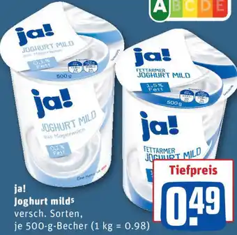 REWE ja! Joghurt mild Angebot