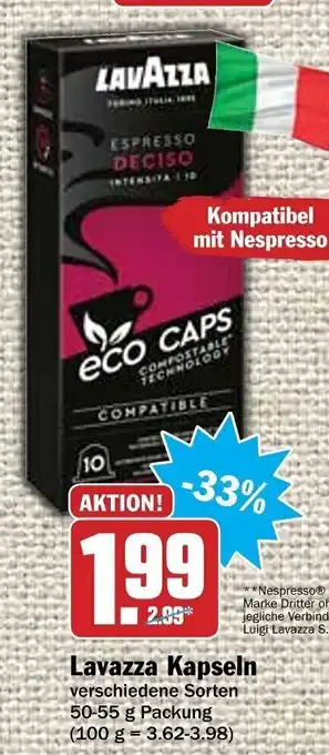 HIT Ullrich Lavazza Kapseln 50-55g Angebot