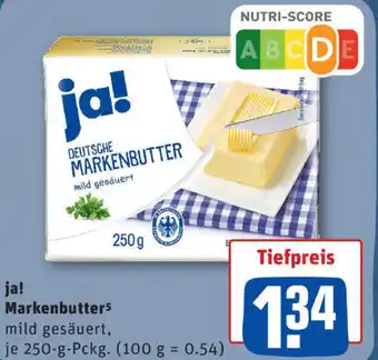 REWE ja! Markenbutter Angebot