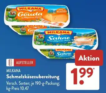 Aldi Süd MILKANA Schmelzkäsezubereitung Angebot