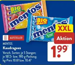 Aldi Süd MENTOS Kaudragees Angebot