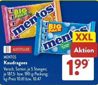 Aldi Süd MENTOS Kaudragees Angebot
