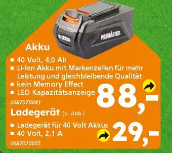 Globus Baumarkt PRIMASTER Akku Angebot