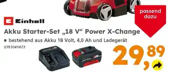 Globus Baumarkt Einhell Akku Starter-Set „18 V" Power X-Change Angebot