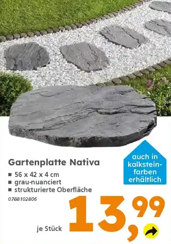 Globus Baumarkt Gartenplatte Nativa Angebot