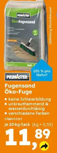 Globus Baumarkt PRIMASTER Fugensand Öko-Fuge Angebot