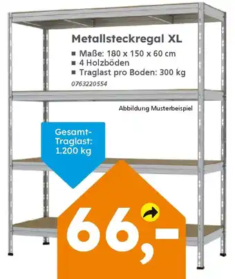 Globus Baumarkt Metallsteckregal XL Angebot