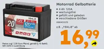 Globus Baumarkt Motorrad Gelbatterie Angebot