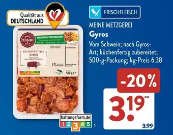 Aldi Süd MEINE METZGEREI Gyros Angebot