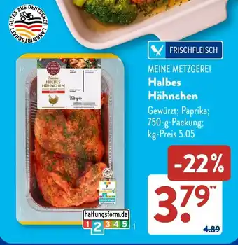 Aldi Süd MEINE METZGEREI Halbes Hähnchen Angebot