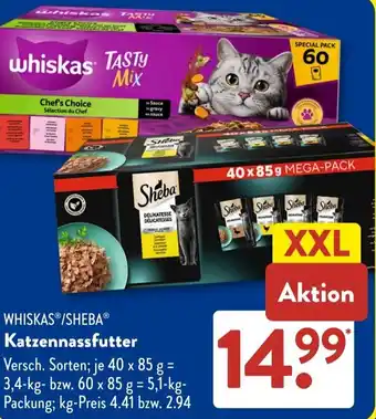 Aldi Süd WHISKAS/SHEBA Katzennassfutter Angebot