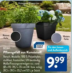 Aldi Süd BELAVI Pflanzgefäß aus Kunststoff Angebot