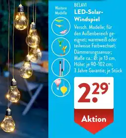 Aldi Süd BELAVI LED-Solar- Windspiel Angebot
