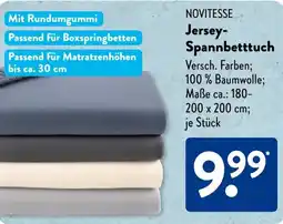 Aldi Süd NOVITESSE Jersey- Spannbetttuch Angebot