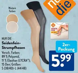 Aldi Süd NUR DIE Seidenfein- Strumpfhosen Angebot