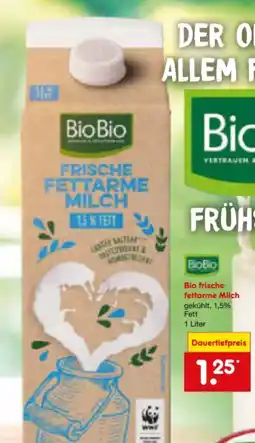 Netto Marken-Discount BioBio Bio-Frische Fettarme Milch Angebot