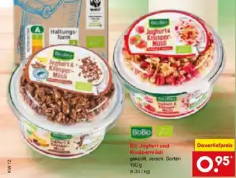 Netto Marken-Discount BioBio Bio-Joghurt & Knuspermüsli Angebot