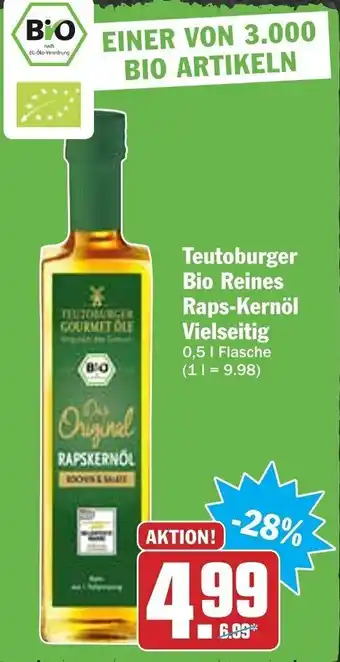 HIT Ullrich Teutoburger Bio Reines Raps Kernöl Vielseitig 0,5L Angebot