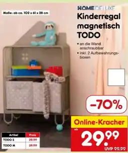 Netto Marken-Discount Home Deluxe Kinderregal magnetisch TODO Angebot