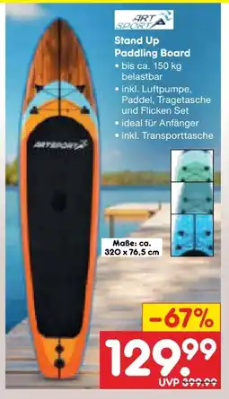 Netto Marken-Discount ArtSport Stand Up Paddling Board Angebot