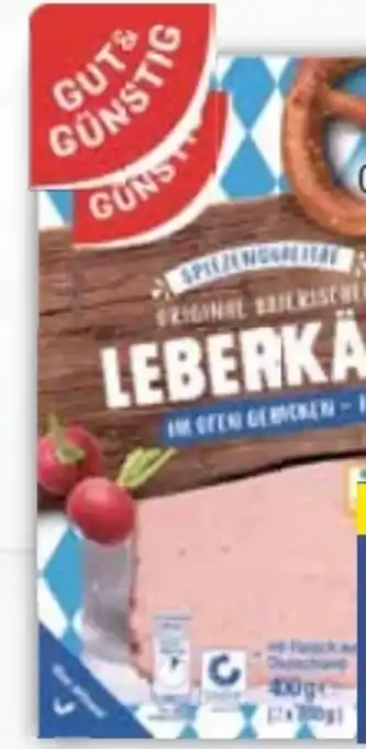 E-Center Gut & Günstig Original Bayerischer Leberkäse Angebot