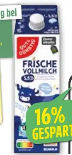 Edeka Gut & Günstig Frische Vollmilch Angebot
