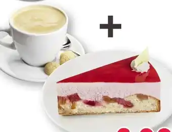 Scheck-in-Center Scheck-in Manufaktur Tasse Kaffee+1 Stück Rhabarber-Erdbeer Torte Angebot