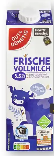 Scheck-in-Center Gut & Günstig Frische Vollmilch Angebot