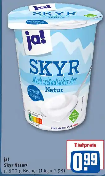 REWE ja! Skyr Natur Angebot