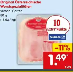 Netto Marken-Discount Mein Berger Schinken Original Österreichische Wurstspezialitäten Angebot