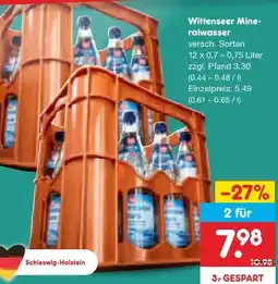 Netto Marken-Discount Wittenseer Quelle Mineralwasser Angebot